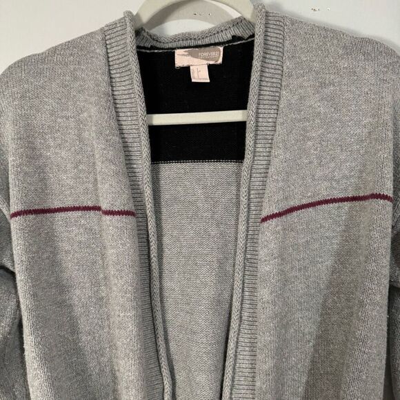 Forever 21 Contemporary Wool Blend Aztec Southwestern 2010s Belted Cardigan S - Picture 2 of 7